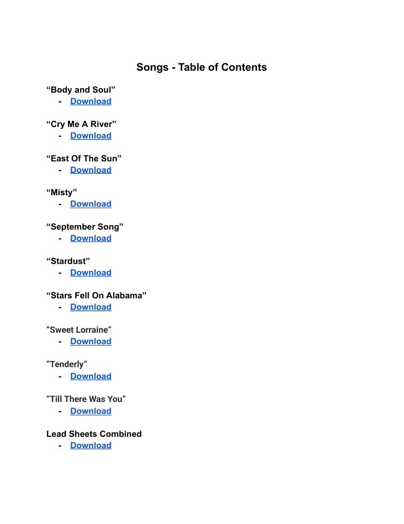 10 Weeks of Ballads