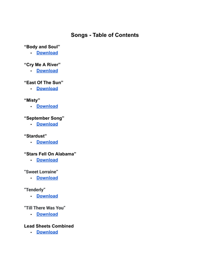 10 Weeks of Ballads