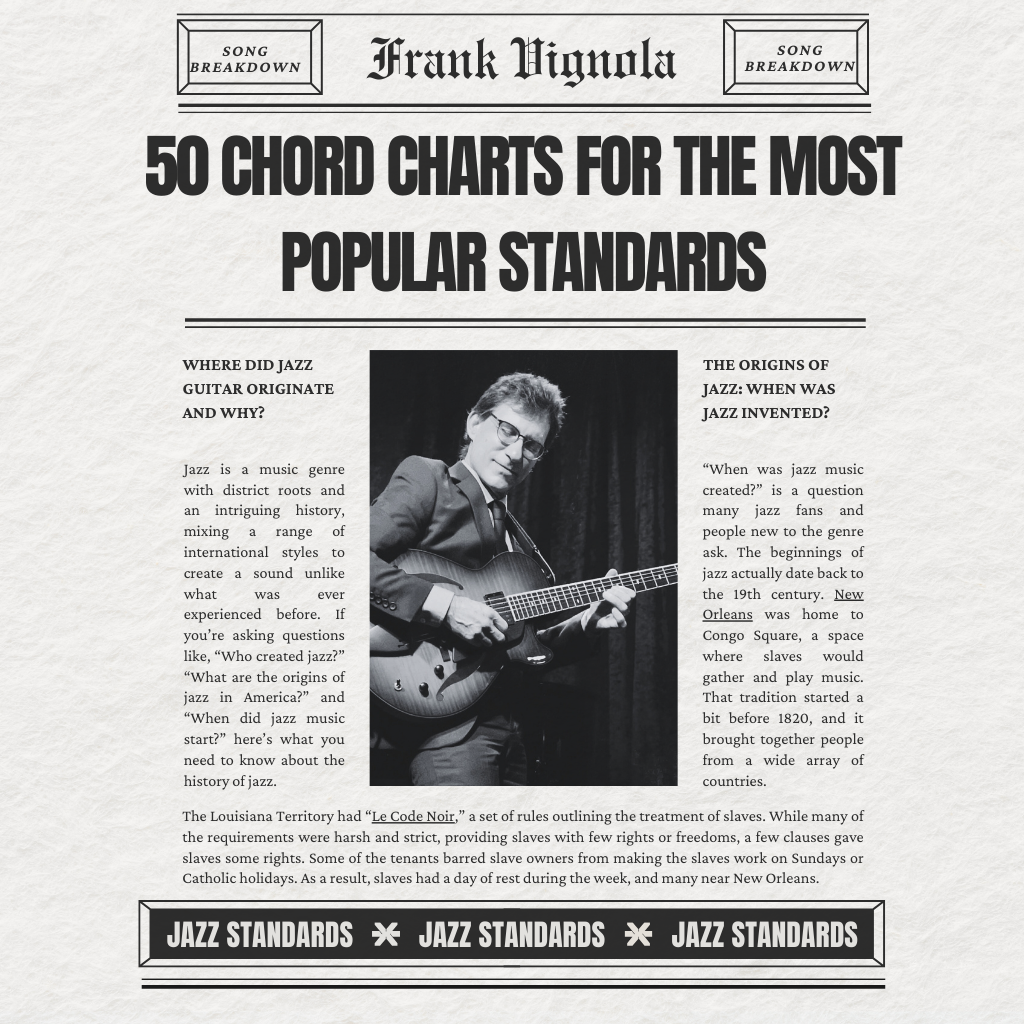 eBook - "50 Chord Charts for the Most Popular Standards"